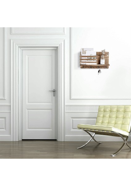 Duvara Monte Posta Tutucu Ahşap Posta Sıralayıcısı Organizatör, 4 Çift Anahtar Kanca ile Ev Dekorasyonu, Giriş Veya Çamur Odası Için (Yurt Dışından) indirimleri