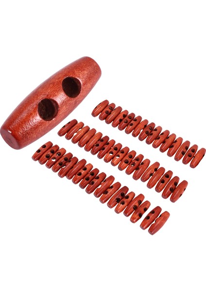 50 Parça Zeytin Şekli Ahşap Geçiş Düğmeleri Giysi Dekor Için 2 Delik Dikiş Düğmeleri (Yurt Dışından) fiyatları