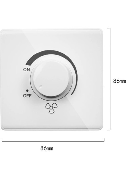 86 Tip Tavan Vantilatörü Ayarı Kademesiz Hız Kontrol Cihazı Duvar Anahtarı 220V 10A (Yurt Dışından)