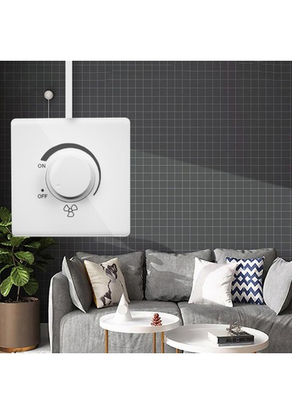 86 Tip Tavan Vantilatörü Ayarı Kademesiz Hız Kontrol Cihazı Duvar Anahtarı 220V 10A (Yurt Dışından)