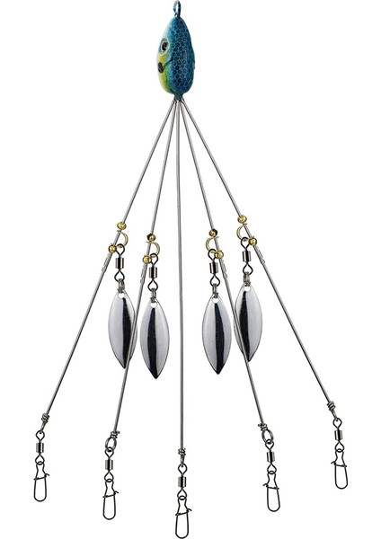 Bas Stripers Balıkçılık Için Alabama Şemsiye Kuleleri, Tatlı Su Balıkçılığı Swimbait Lures Rig Kiti, Mavi (Yurt Dışından)