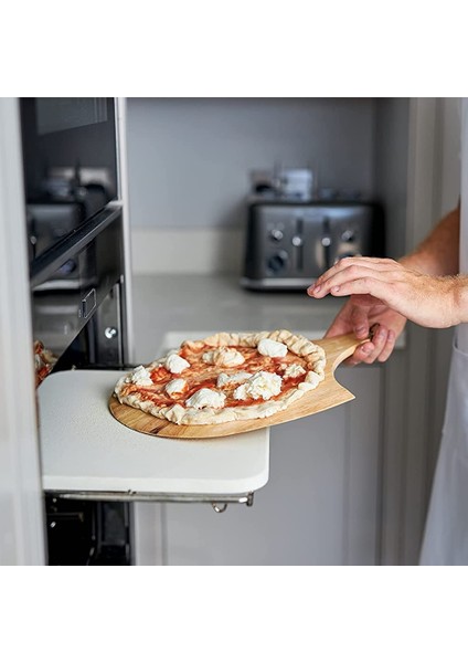 Ahşap Pizza Tahtası Yuvarlak El Pizza Fırın Tepsisi Pizza Taşı Kesme Tahtası Tabağı Pizza Kek Standart Paragraf (Yurt Dışından)