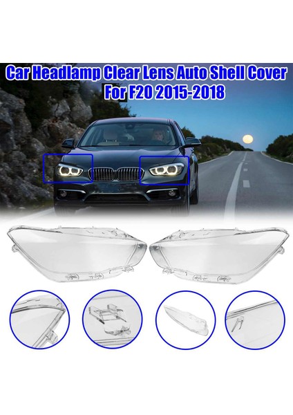Araba Sol Far Cam Abajur Far Kabuk Lens Lamba Kapağı Lens-Bmw 1 Serisi F20 116I 118I 120I 2016-2019 (Yurt Dışından)