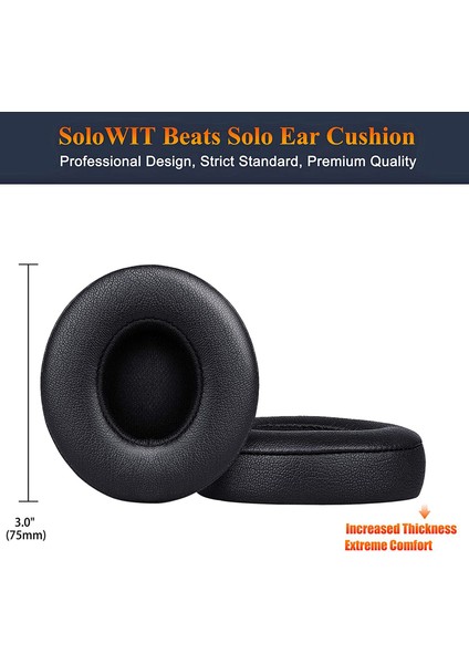 2 Parça Kulak Yastıkları, Beats Solo 2.0/3.0 Kulaklıklar Için Köpük Kulaklık Yastığı Minder Kılıfı (Yurt Dışından)