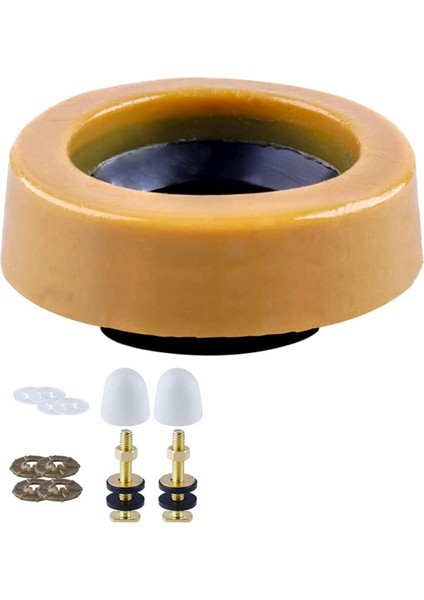 Zemin Çıkışlı Tuvaletler Için Tuvalet Balmumu Halkası Kiti Yeni Kurulum Veya Yeniden Yerleştirme Klozet Cıvatalarını, Cıvata Kapaklarını, Flanşı ve Rondelaları Içerir (Yurt Dışından)