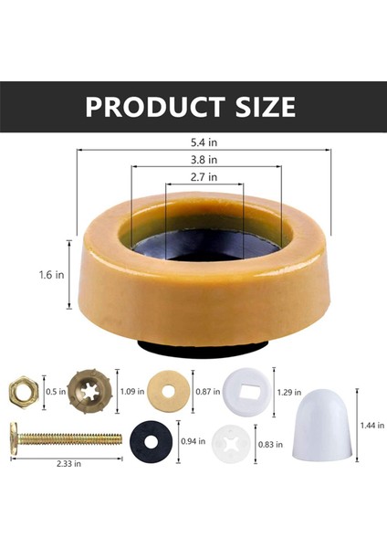 Zemin Çıkışlı Tuvaletler Için Tuvalet Balmumu Halkası Kiti Yeni Kurulum Veya Yeniden Yerleştirme Klozet Cıvatalarını, Cıvata Kapaklarını, Flanşı ve Rondelaları Içerir (Yurt Dışından) fiyatları