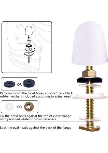 Zemin Çıkışlı Tuvaletler Için Tuvalet Balmumu Halkası Kiti Yeni Kurulum Veya Yeniden Yerleştirme Klozet Cıvatalarını, Cıvata Kapaklarını, Flanşı ve Rondelaları Içerir (Yurt Dışından) modelleri