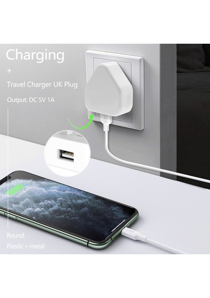 Evrensel USB Ingiltere Tak 3 Pin Duvar Şarj Adaptörü USB Bağlantı Noktaları ile Seyahat Şarj Cihazı Telefon Ipad Için Şarj (1 Bağlantı Noktası) (Yurt Dışından) fırsatları
