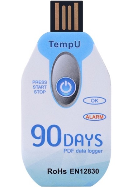 Pdf Raporu USB Bağlantı Noktası 10000 Nokta USB Sıcaklık Veri Kaydedici Tek Kullanımlık Kaydedici 90 Gün Soğuk Zincir Kullanımı (Yurt Dışından)