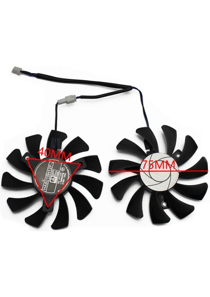 75MM 2pin GTX1050TI Gpu Soğutucu Çıft Fan Msı Geforce Gtx 1050TI GTX-1050-TI-4GT-OC Grafik Kartı Soğutma (Yurt Dışından)