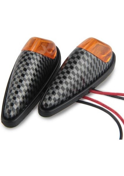 2 x Motosiklet Göstergeleri Yüksek Güçlü LED Mini Gösterge Yanıp Sönen Sinyal Işığı (Yurt Dışından)