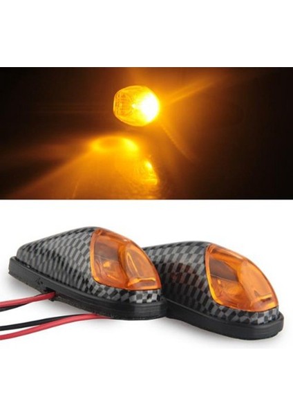 2 x Motosiklet Göstergeleri Yüksek Güçlü LED Mini Gösterge Yanıp Sönen Sinyal Işığı (Yurt Dışından)