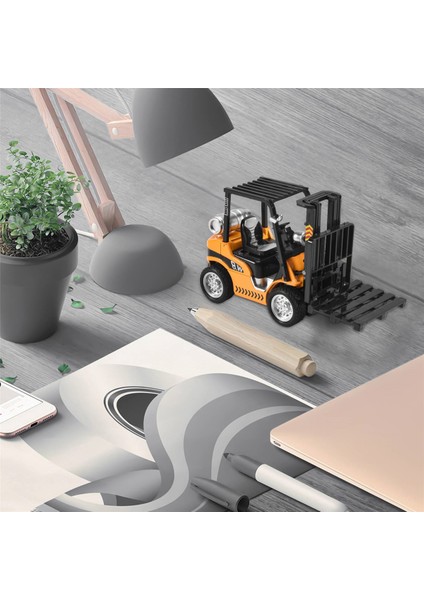 1:24 Döküm Inşaat Forklift Vinç Model Arabalar Çocuk Kamyon Oyuncaklar Geri Çekme Fonksiyonu ile Ses Işığı Çocuklar Için Hediye Kutusu (Yurt Dışından)