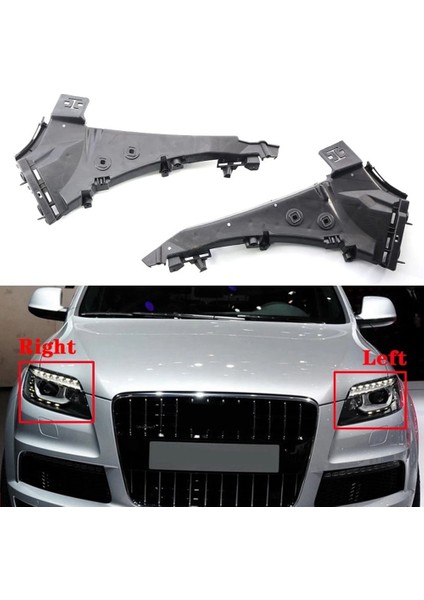 -Audi Q7 2007 Için 1 Çift Sol Sağ Yan Ön Tampon Izgarası Braketi (Yurt Dışından)