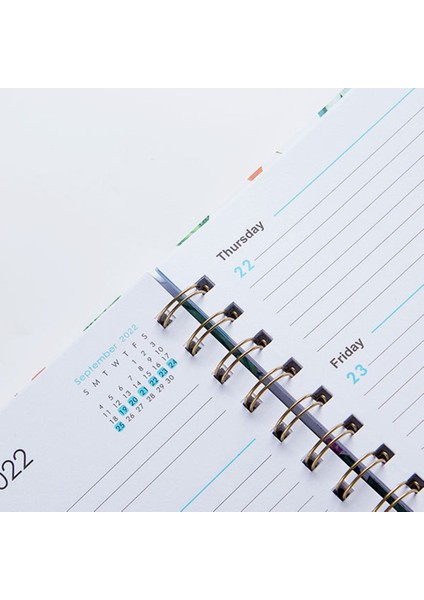 A5 Planner Ingilizce Gündem Defter Malzemeleri, Takvim Defter(A) (Yurt Dışından)