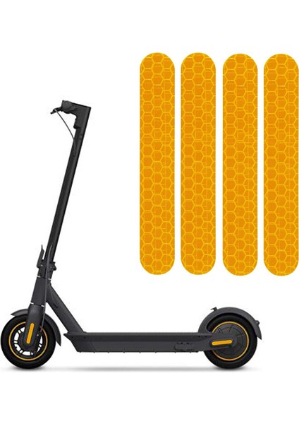 Yansıtıcı Çıkartmalar Su Geçirmez Uyarı Şeridi Gece Yansıtıcı Çıkartmalar Ninebot Max G30 Elektrikli Scooter Dekorasyon (Yurt Dışından)