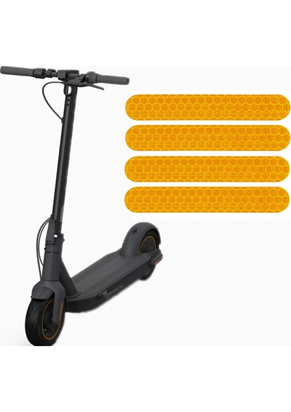 Yansıtıcı Çıkartmalar Su Geçirmez Uyarı Şeridi Gece Yansıtıcı Çıkartmalar Ninebot Max G30 Elektrikli Scooter Dekorasyon (Yurt Dışından)