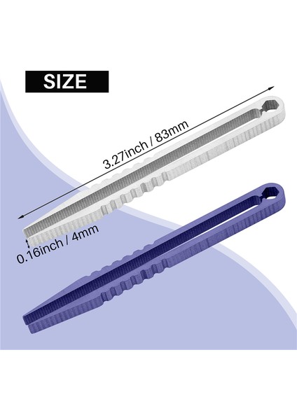 2 Paket Mini Cımbız Titanyum Taşınabilir Titanyum Alaşımlı Edc Cımbız Survival Kamp Açık Seyahat Mini Aracı (Yurt Dışından)