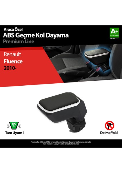 Renault Fluence Kol Dayama Kolçak Geçmeli ABS Gri 2010-2016 A+ Kalite