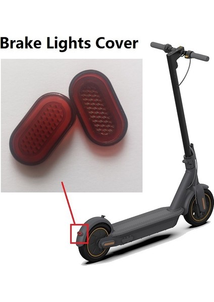 Nınebot Max G30 Scooter Aksesuarları Için Arka Kuyruk Lambası Stop Lambası Fren Lambaları Kapağı (Yurt Dışından)