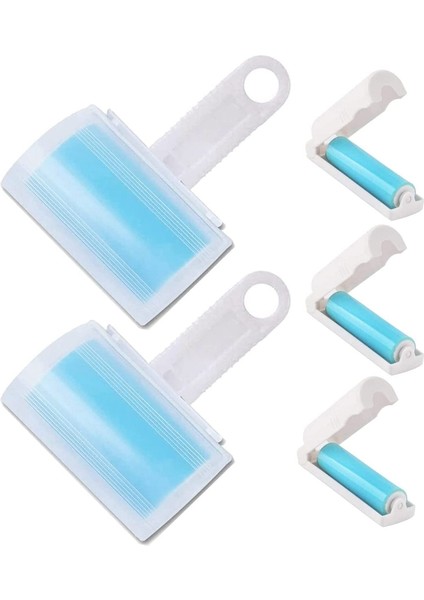 Yıkanabilir Lint Rulo 5 Paket, Giysiler, Evcil Hayvan Tüyleri, Araba Koltukları Için Kapaklı Yeniden Kullanılabilir Yapışkan Pet Saç Lint Sökücü (Yurt Dışından)