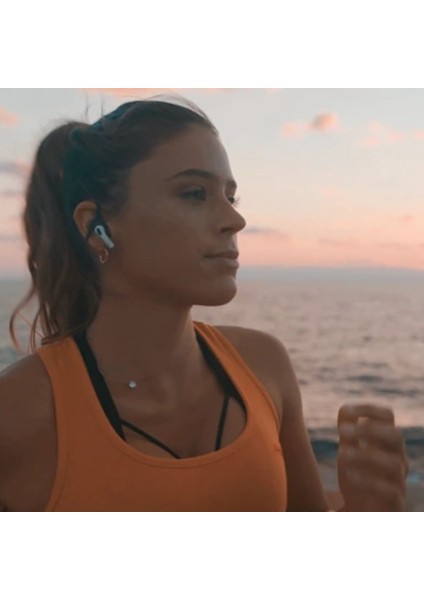 Çift Beyaz Bluetooth Uyumlu Kablosuz Kulaklık Tutucular Anti-Drop Silikon Kulakiçi Anti Kayıp Kulaklık Tutucu (Yurt Dışından)