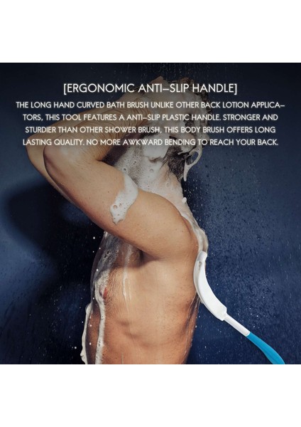 Arka Duş Fırçası Kaymaz Saplı Kolay Ulaşılabilen Vücut Fırçası Yaşlılara Uygun Uzun Kavisli Duş Fırçası (Yurt Dışından) fırsatları