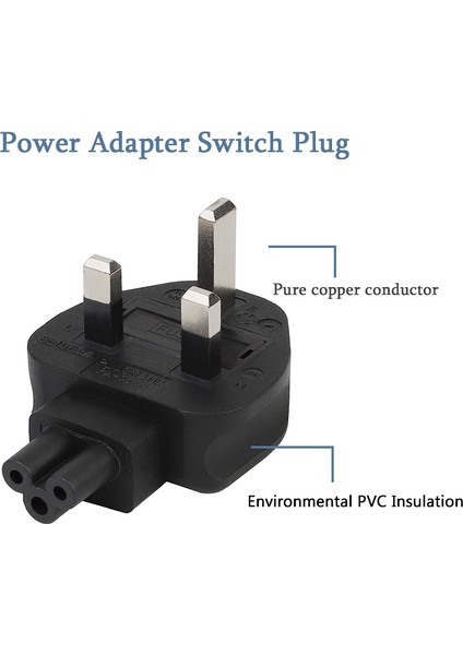 Ingiltere 33-Pin Erkek - Iec 320 C5 Fişi, Ingiltere - C5 Ac Güç Adaptörü Ingiltere Fişi. Endüstriyel Ağır Dönüştürücü (Yurt Dışından)