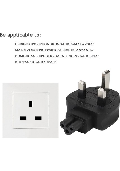 Ingiltere 33-Pin Erkek - Iec 320 C5 Fişi, Ingiltere - C5 Ac Güç Adaptörü Ingiltere Fişi. Endüstriyel Ağır Dönüştürücü (Yurt Dışından)
