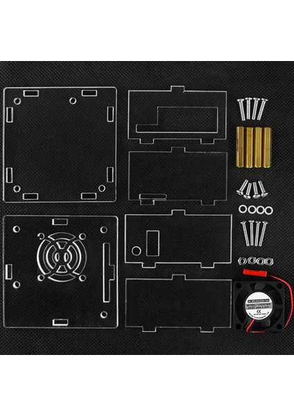 Turuncu Pi Için R1 Artı Lts Kılıf Akrilik Muhafaza Kabuk Için Soğutma Fanı ile Turuncu Pi Geliştirme Kurulu Koruyucu (Yurt Dışından)