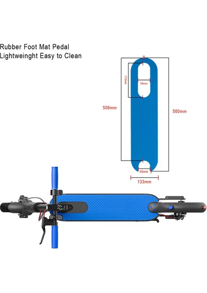 Şarj Portu Kauçuk Toz Fişi Xiaomi M365 1s Elektrikli Scooter Pedalı Silikon Ayak Mat Kavrama Kapakları Parçaları Mavi (Yurt Dışından)