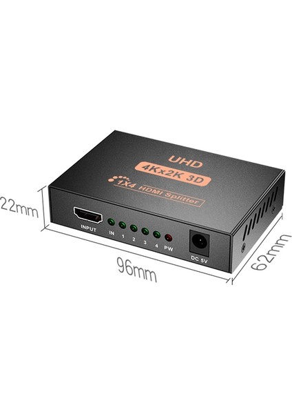 Ps5 Için 4K 1x4 HDMI Ayırıcı 1 Bağlantı Noktasından 4 HDMI Ekrana Çoğaltılmış/ayna USB ile Güçlendirilmiş Ayırıcı (Bir Ila Dört Çıkış) (Yurt Dışından)