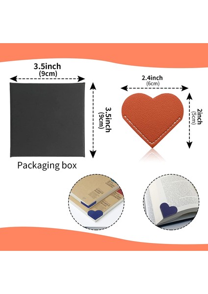Kadınlar Için 6 Paket Deri Kalp Ayracı El Yapımı Kitap Ayracı (Yurt Dışından) modelleri