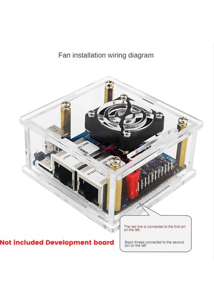 Turuncu Pi Için R1 Artı Lts Kılıf Akrilik Muhafaza Kabuk Için Soğutma Fanı ile Turuncu Pi Geliştirme Kurulu Koruyucu (Yurt Dışından)