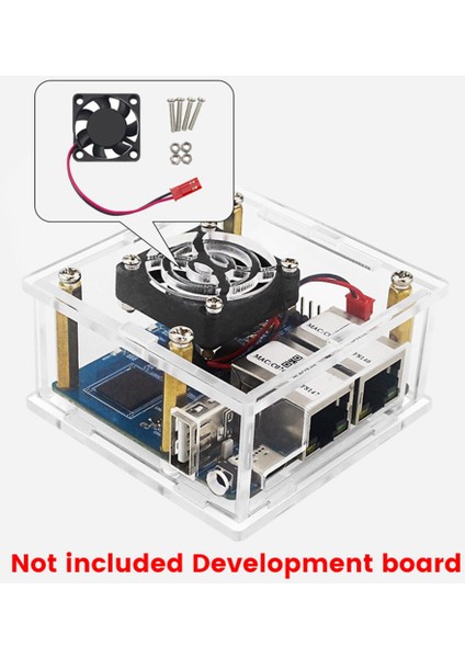 Turuncu Pi Için R1 Artı Lts Kılıf Akrilik Muhafaza Kabuk Için Soğutma Fanı ile Turuncu Pi Geliştirme Kurulu Koruyucu (Yurt Dışından)