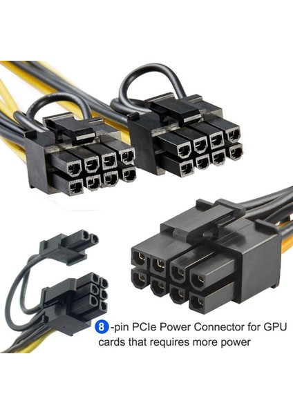 Adet Eps Cpu 12V Grafik Kartı Pcı Express Güç Uzatma Kablosu 20CM (Yurt Dışından)