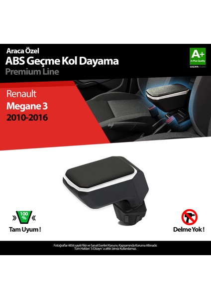 Renault Megane 3 Kol Dayama Kolçak Geçmeli Abs Gri 2010-2016 A+Kalite