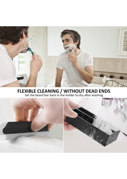 Sakal Temizleme ve Tutucu Seti Temizleme Aleti, 1 Sakal Temizleme ve 1 Temizleme Çubuğu Tutucu, Erkekler Için Banyo Lavabo Tıraş (Yurt Dışından) modelleri