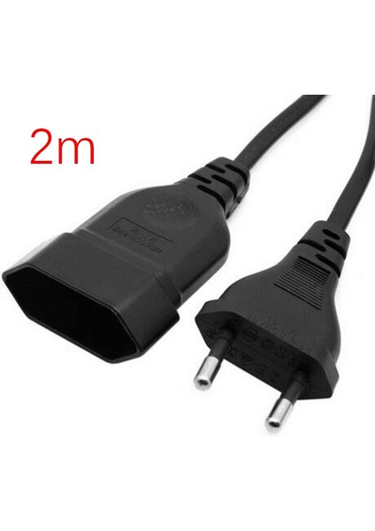 Avrupa 2prong Erkek - Dişi Güç Uzatma Kablosu,(2.0m) (Yurt Dışından)