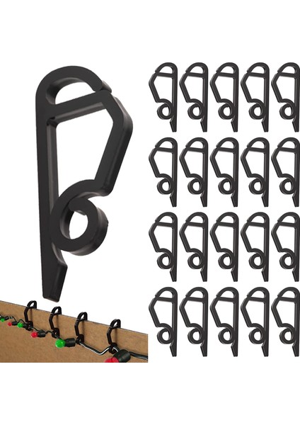 120 Paket Noel Işık Klipleri Açık Hava Koşullarına Dayanıklı Noel Işık Askıları Noel Tatili Için Oluk Kancaları Siyah (Yurt Dışından) modelleri