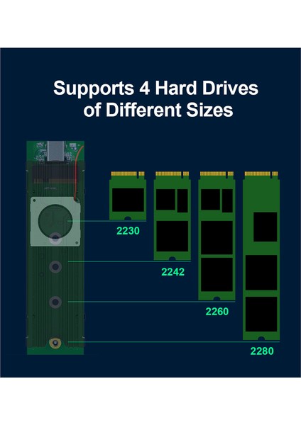 M.2 SSD Nvme Isı Emici M2 2280 Katı Hal Sabit Disk Alüminyum Soğutucu Contası M.2 2230 2280 Ngff Nvme SSD (Yurt Dışından)