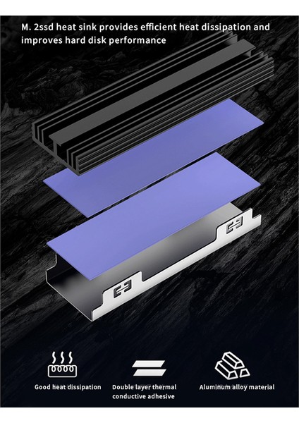 M.2 SSD Nvme Isı Emici M2 2280 Katı Hal Sabit Disk Alüminyum Soğutucu Contası M.2 2230 2280 Ngff Nvme SSD (Yurt Dışından) modelleri