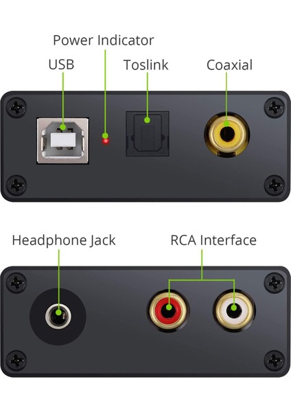 Windows Mac Için Usb'den Spdıf Koaksiyel Rca'ya ve 3,5 mm Jack Dönüştürücüye (Yurt Dışından)