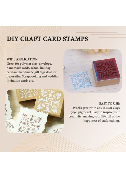 12 Adet Ahşap Pullar Çiçek Desenli Daireler ve Kareler Dekoratif Kauçuk Ahşap Dıy Craft Kartı ve Scrapbooking Için (Yurt Dışından) fırsatları