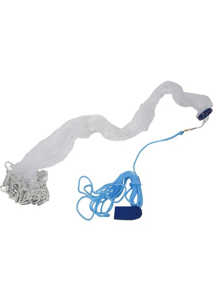 8ft 2.4m Balık Ağı Yem Kolay Atış El Döküm 3/4 Inç Güçlü Naylon Örgü + Platin (Yurt Dışından)