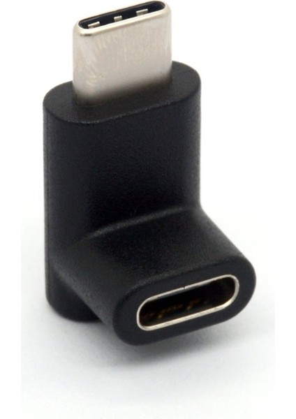 90 Derece Tip C Adaptör, USB C Erkek - Dişi Adaptör Yukarı ve Aşağı Açılı Usb-C Adaptör USB 3.1 Tip-C Konnektör (Yurt Dışından)