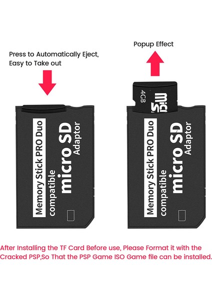 Memory Stick Pro Duo Mini Microsd Tf - Ms Adaptörü Sony ve Psp Serisi Için Sd Sdhc Kart Okuyucu (Yurt Dışından)