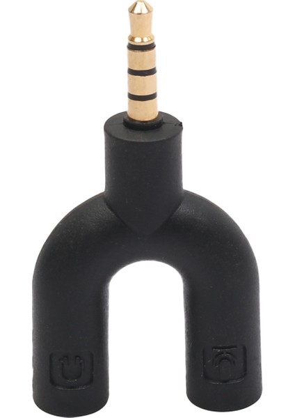 Tipi Adaptör Çift 3.5 mm Kulaklık Fişi Ses Kabloları Splitter Mikrofon 2 In 1 Döner Konnektör Android iPhone Için (Yurt Dışından)