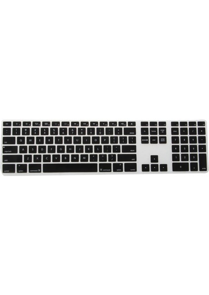 Apple iMac Siyah Için Sayısal Tuş Takımlı Silikon Ince Klavye Kılıfı Koruyucu (Yurt Dışından)
