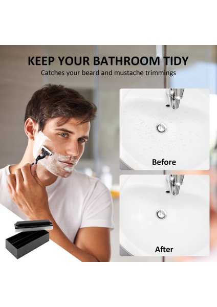 Sakal Temizleme ve Tutucu Seti Temizleme Aleti, 1 Sakal Temizleme ve 1 Temizleme Çubuğu Tutucu, Erkekler Için Banyo Lavabo Tıraş (Yurt Dışından) indirimleri